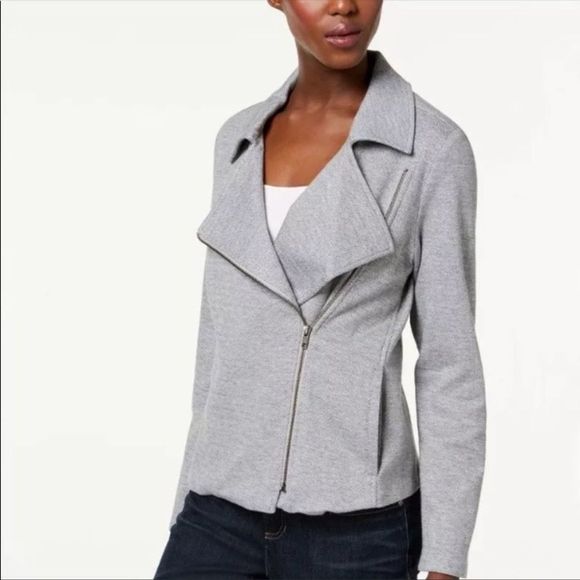 Eileen Fisher Jackets & Blazers - Eileen Fisher Asymmetrical Knit Moto Jacket S